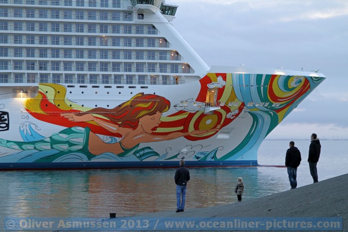 Ankunft der Norwegian Getaway bereits heute Nacht in Rotterdam  Ankunft der Norwegian Getaway bereits heute Nacht in Rotterdam