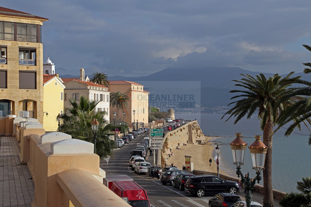 Abendstimmung Boulevard Pascal Rossini Ajaccio