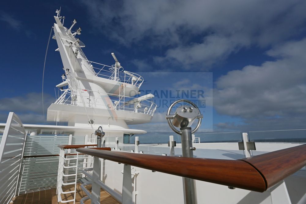 AIDAprima Aussichtsdeck beim Signalmast AIDAprima Aussichtsdeck beim Signalmast