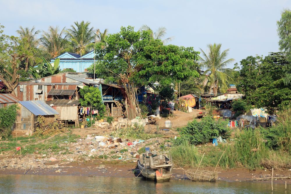 Am Vinh Te Kanal vor der Grenze zu Kambodscha