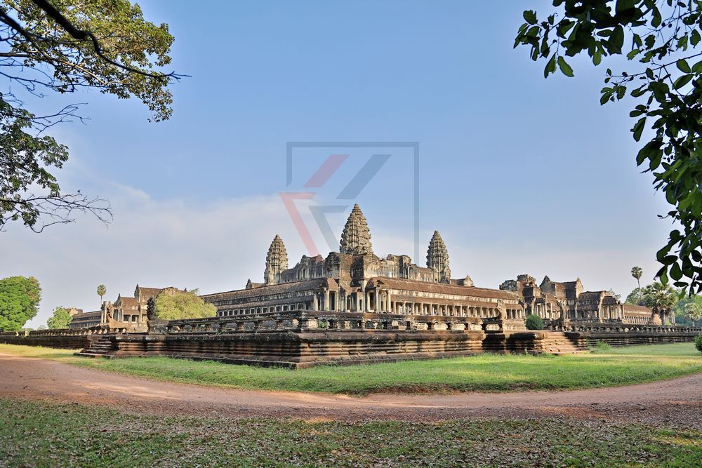 Angkor Wat Tempel Kambodscha Seitenansicht Angkor Wat Tempel Kambodscha Seitenansicht