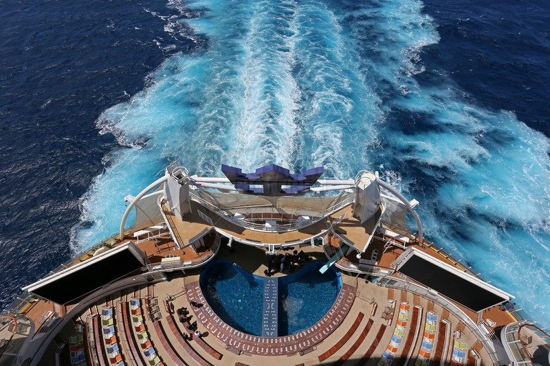 Aqua Theater Allure of the Seas Blick von Deck 16