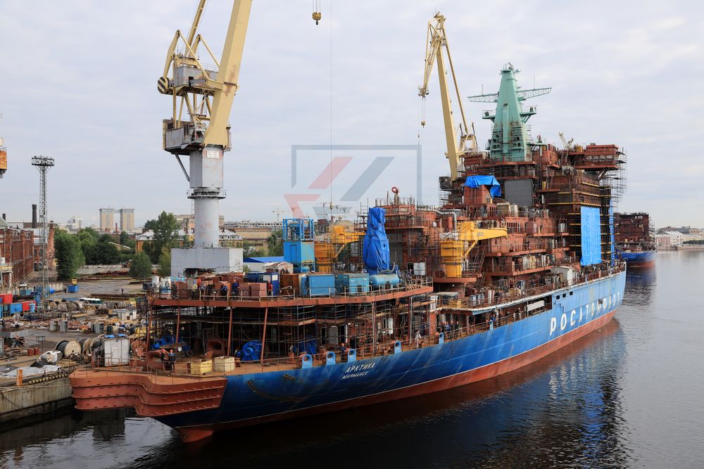 Atomeisbrecher Arktika Schiffswerft St. Petersburg Atomeisbrecher Arktika Schiffswerft St. Petersburg