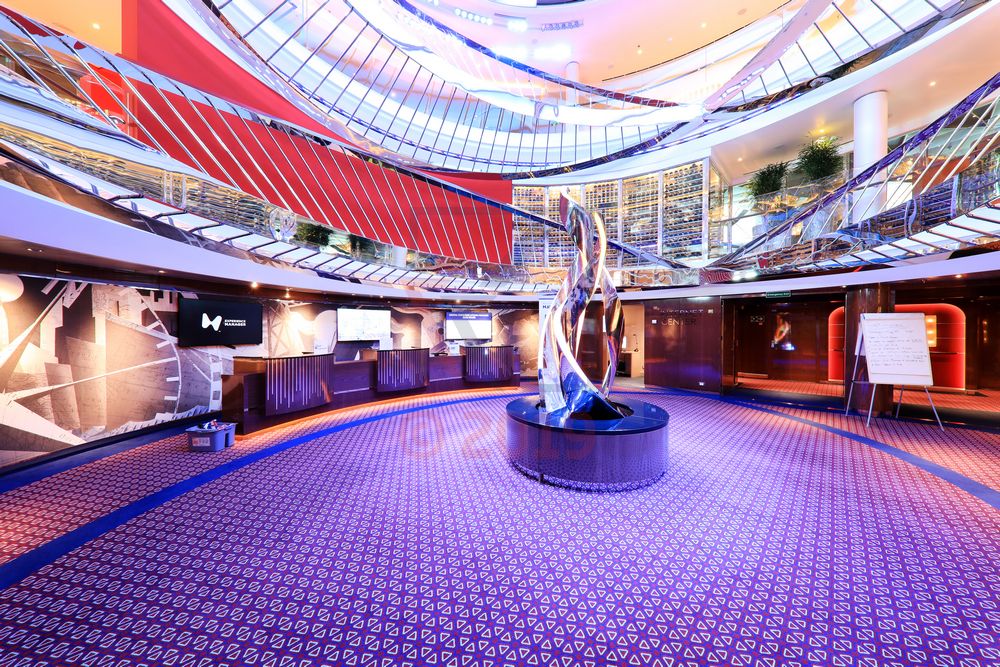 Atrium und Internet Center Blick von Deck 1 Nieuw Statendam