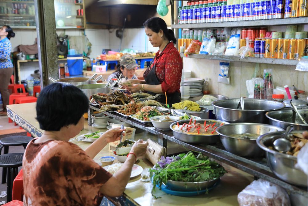 Auf dem Old Market in Phnom Penh Kambodscha