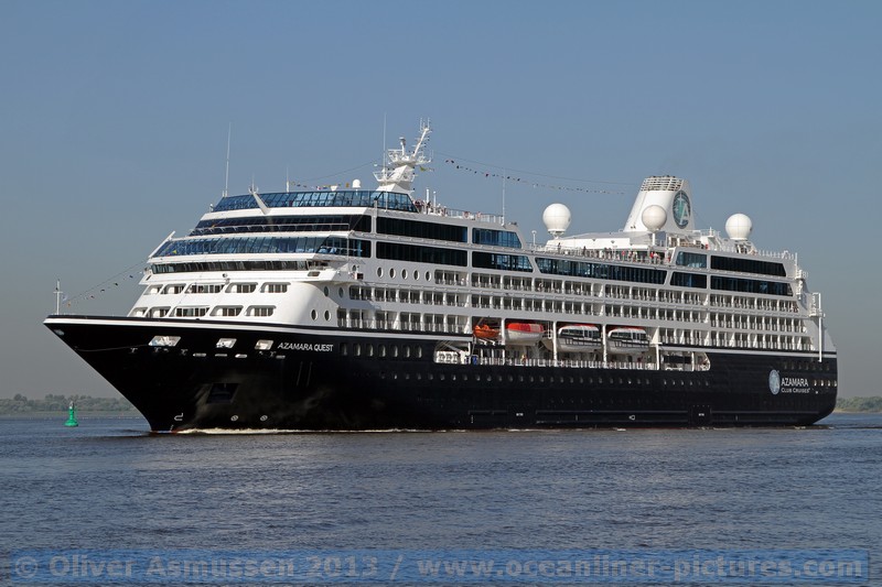 Azamara Quest maiden call port of Hamburg, 23. July 2013