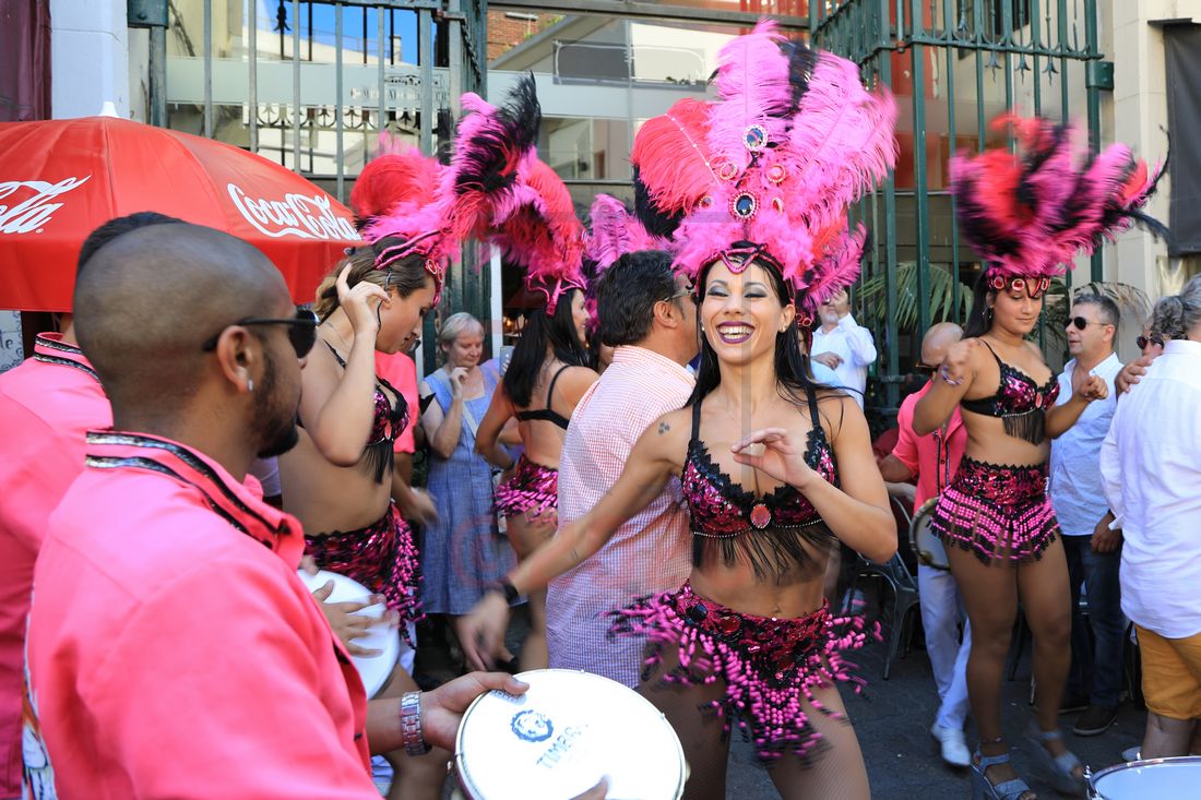 Bafo da Onca Sambagruppe probt für Karneval in Montevideo