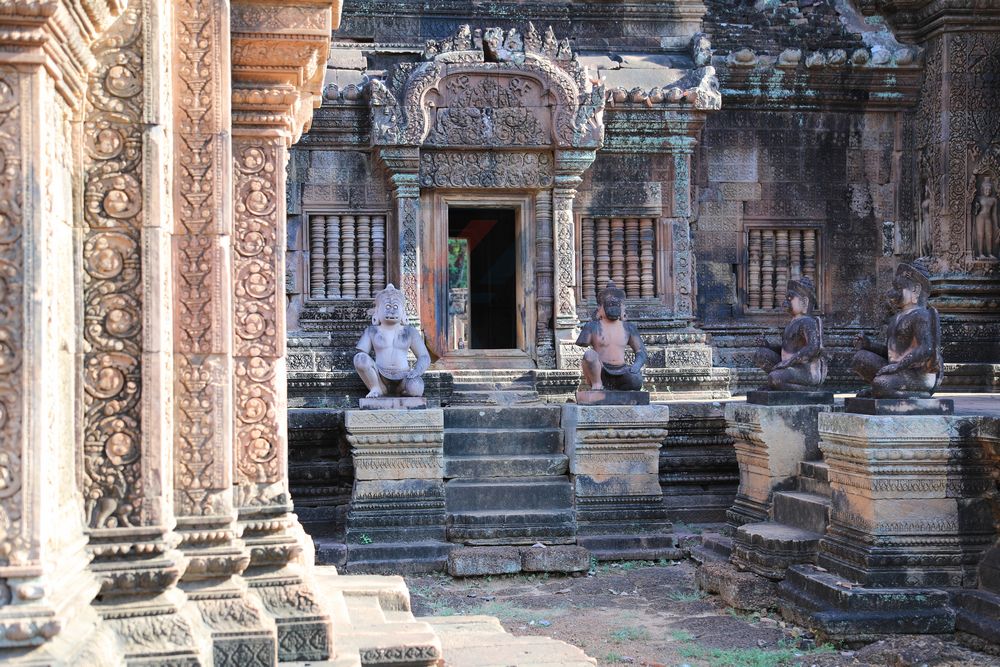 Banteay Srei Temple bei Angkor, Siem Reap, Kambodscha Banteay Srei Temple bei Angkor, Siem Reap, Kambodscha