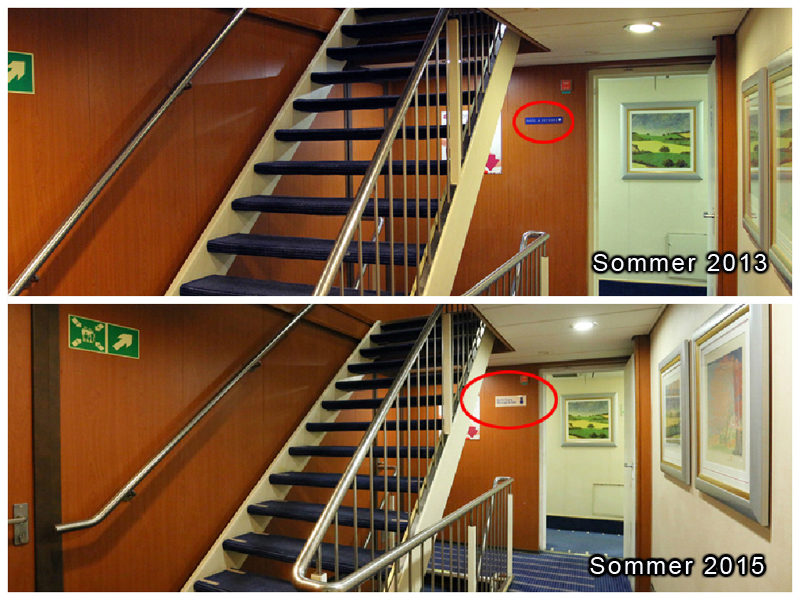 Beschilderungen zum Fitnessraum MS Berlin