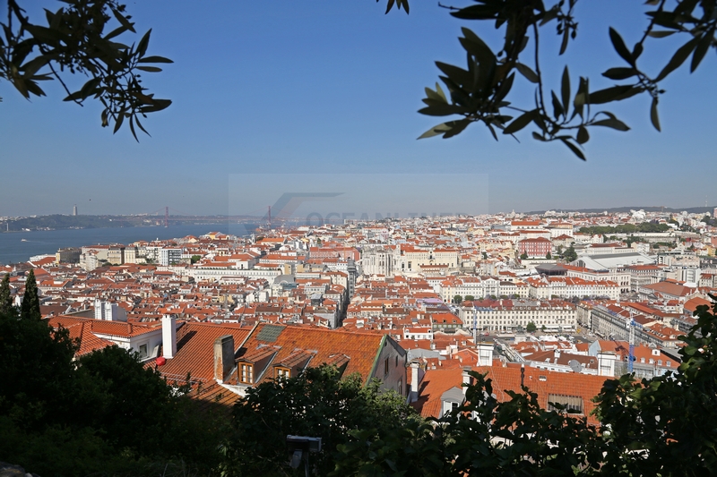 Blick auf Lissabon vom Caastelo de Sao Jorge 29.05.2015