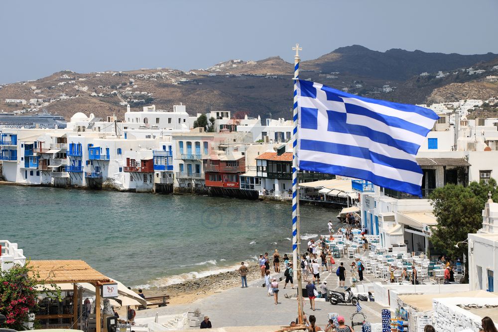 Blick auf Little Venice, Mykonos