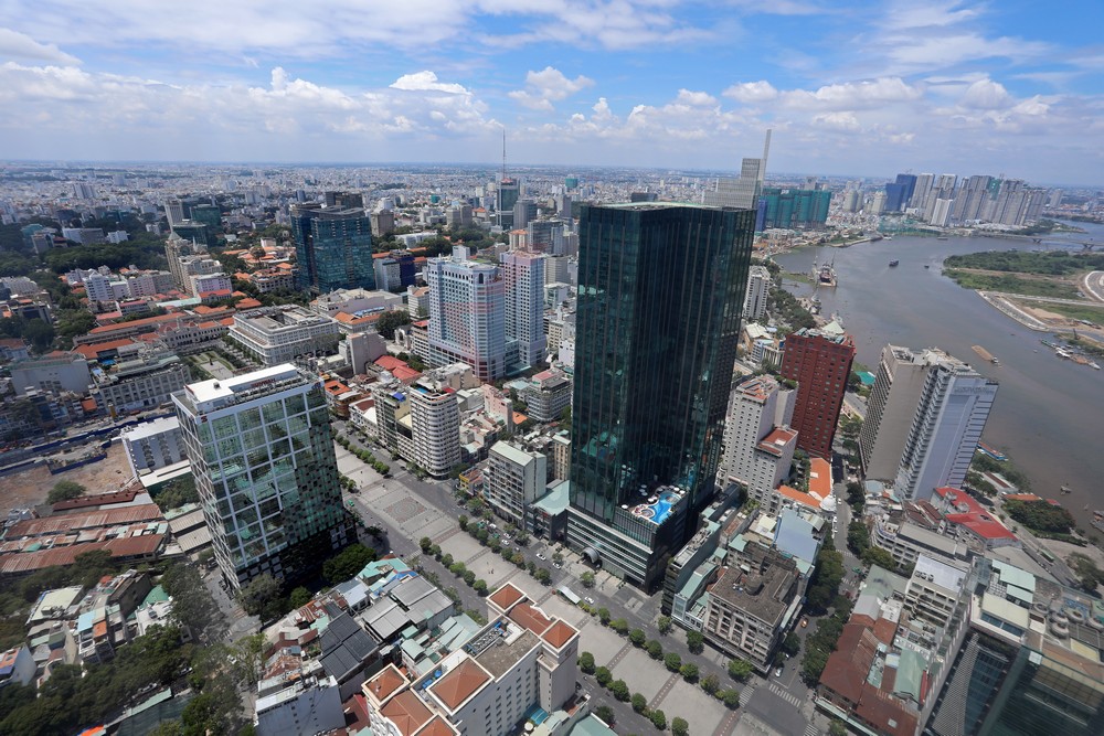 Blick auf Saigon vom Bitexco Tower