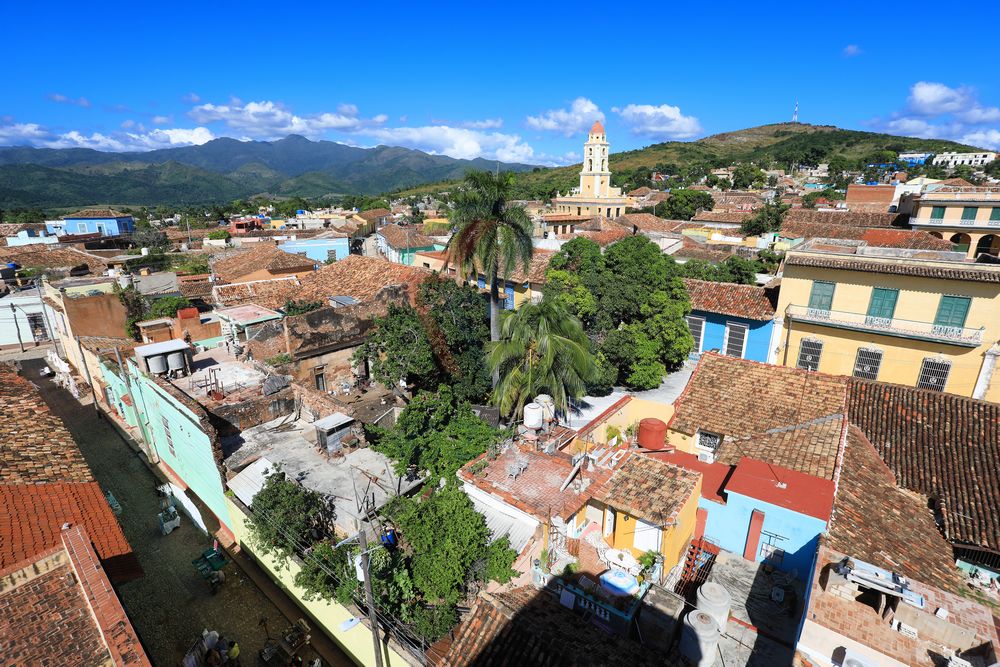 Blick über das Zentrum von Trinidad, Kuba