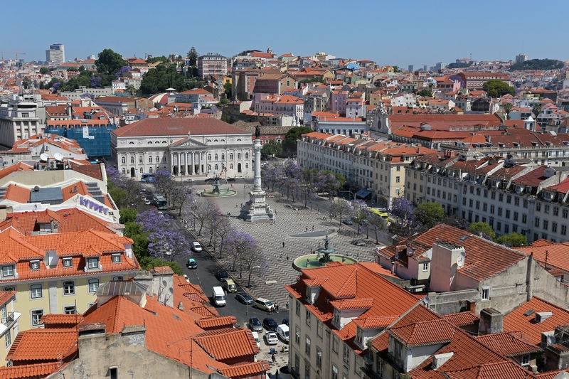 Blick vom Elevador de Santa Justa in Lissabon 29.05.2015