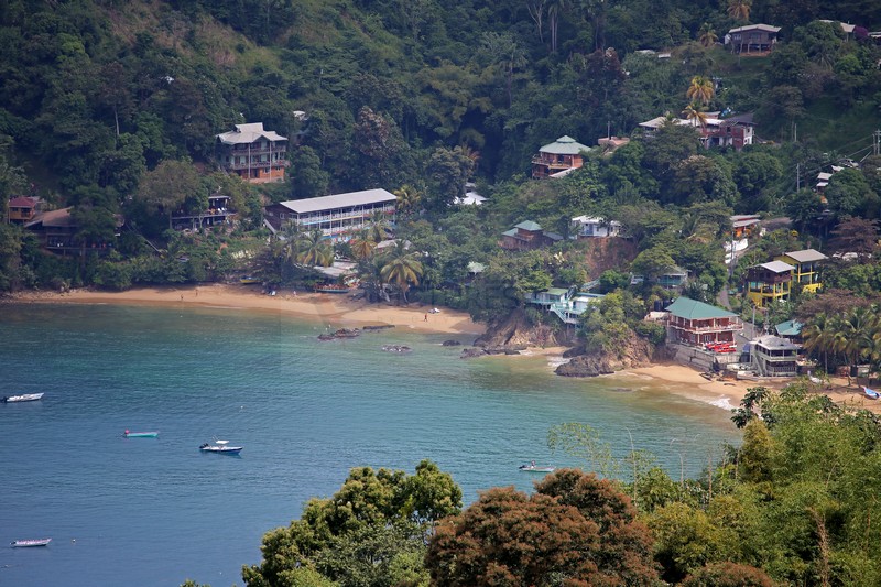 Blick vom Mt. Dillon look out auf Castara Bay 24.01.2015
