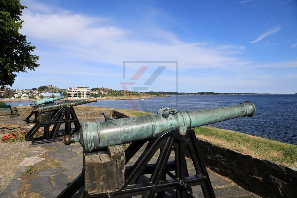Blick von Christianholm Festung in Kristiansand