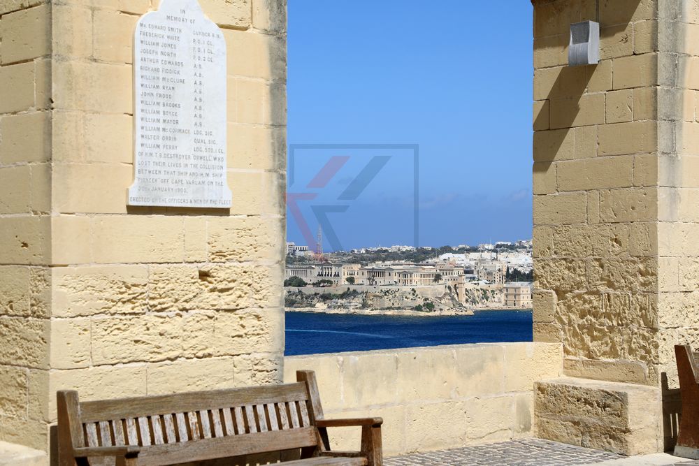 Blick von Upper Barrakka Gardens Valletta, Malta