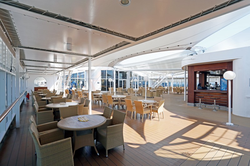 Caffé del Mare Aussenbereich MSC Sinfonia