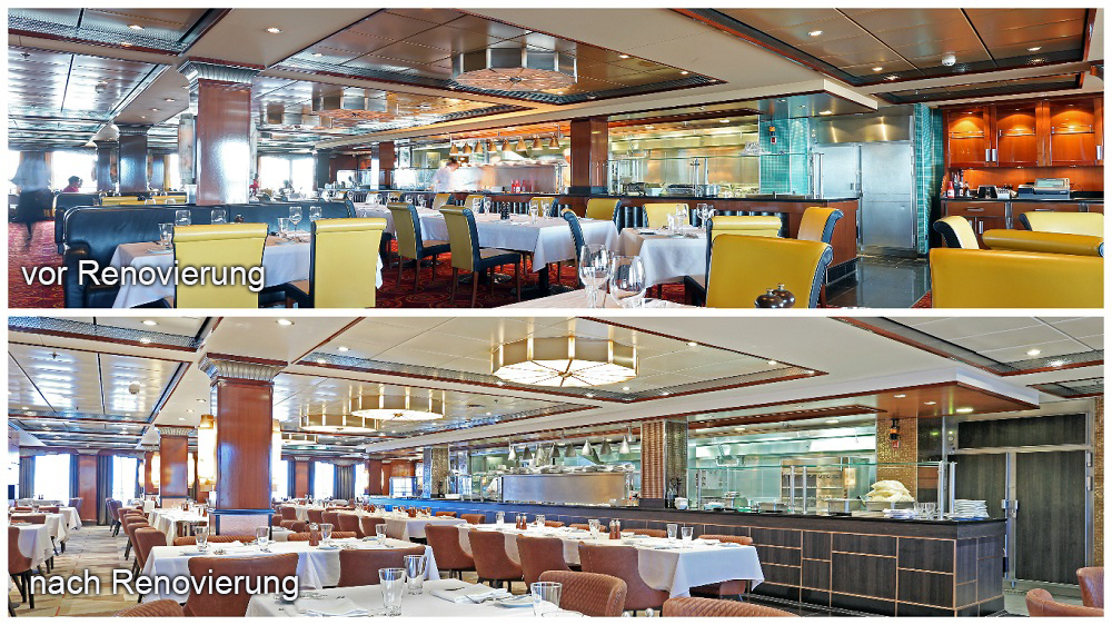 Cagney´s Steakhouse vorher und nachher Norwegian Jade