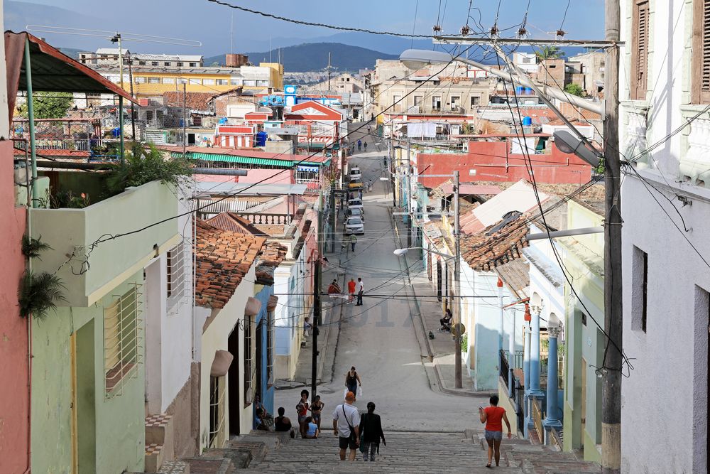 Calle Padre Pico und Stadtviertel El Tivoli in Santiago de Cuba