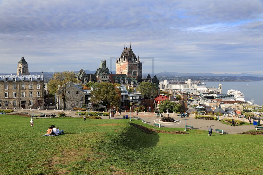 Chateau Frontenac Blick Richtung Terrasse Dufferin Quebec Chateau Frontenac Blick Richtung Terrasse Dufferin Quebec