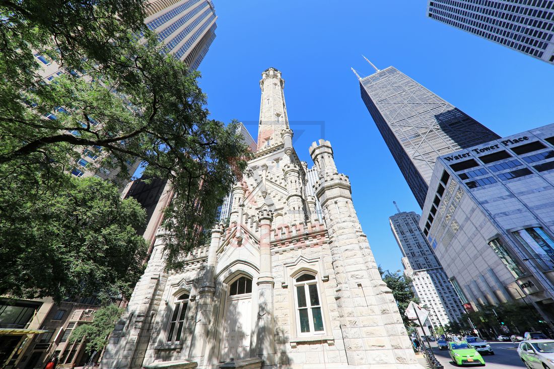 Chicago water tower und 360°Chicago, John Hancock Center