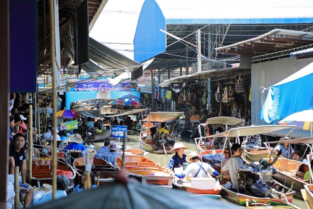 Damnoen Saduak Schwimmender Markt, Thailand