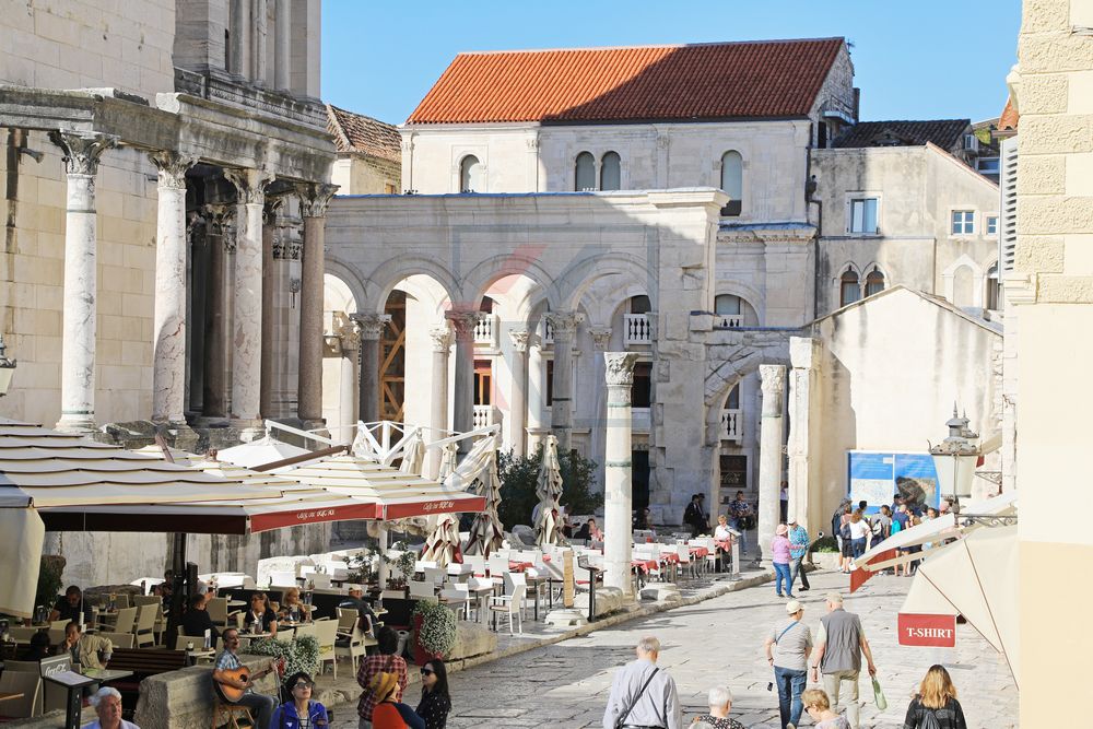 Der historische UNESCO-Stadtkern in Split, Kroatien