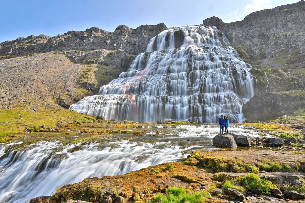 Dynjandi Wasserfall auf Island