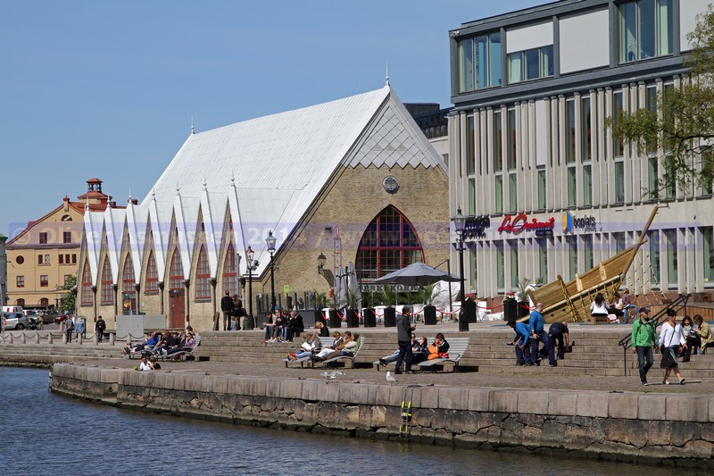 Fischmarkthalle und Kanal in Göteborg