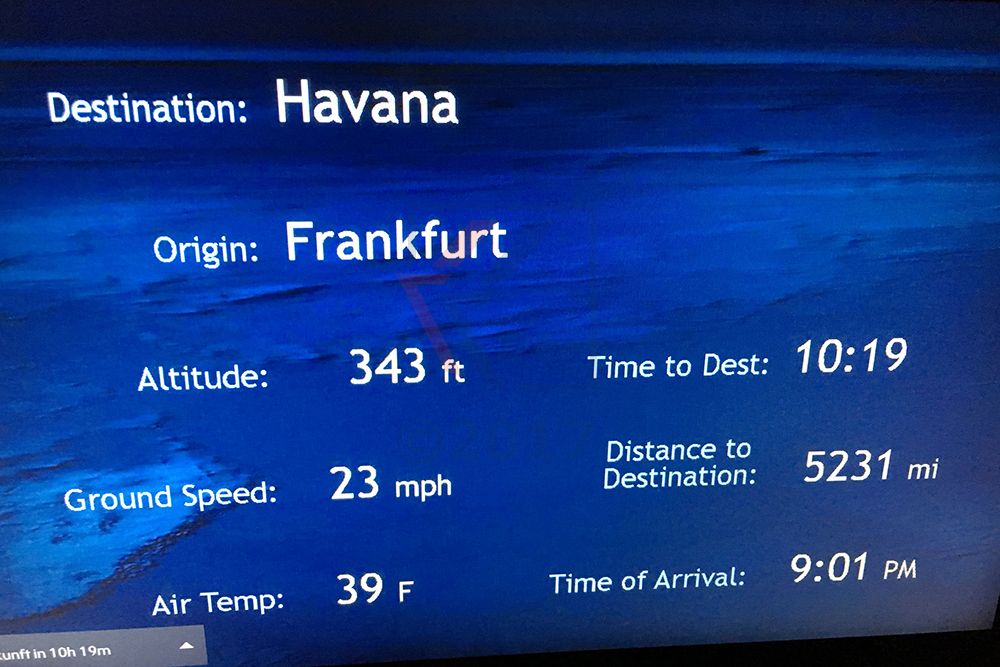 Fluginformationen Frankfurt nach Havanna