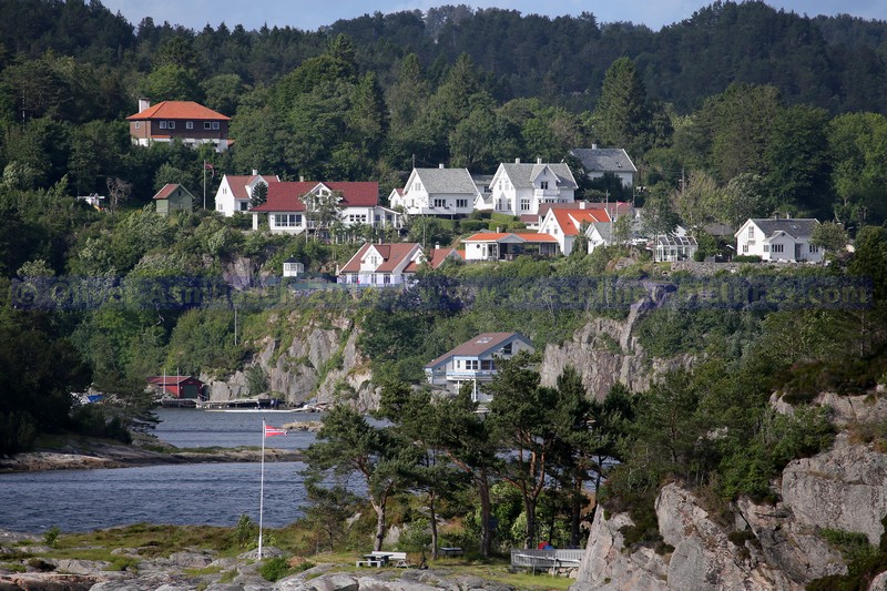 Haeuserszenen rund um Bergen Haeuserszenen rund um Bergen