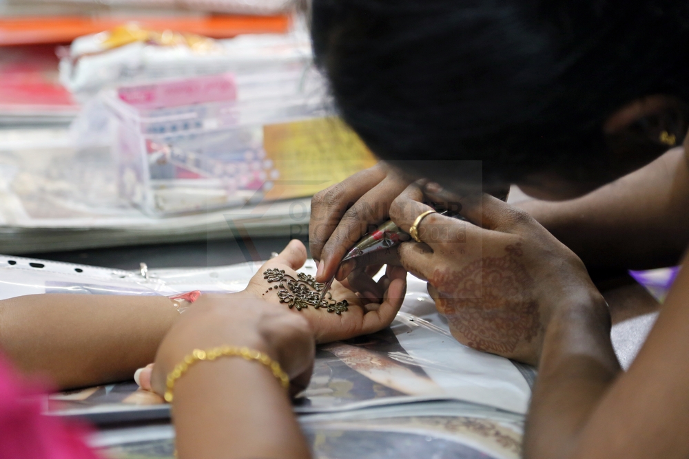 Henna Tatoo in Little India, Singapur, 30.01.2016