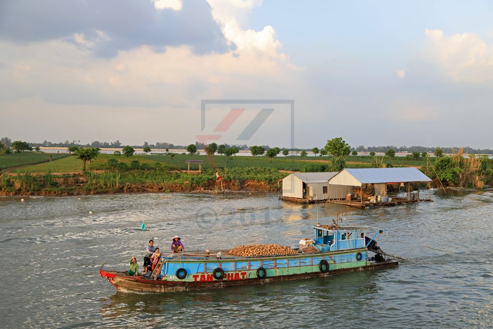 Im Mekong Delta bei Chau Doc, Vietnam