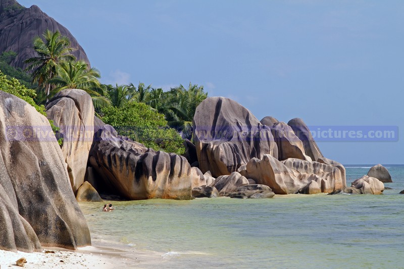 Strand auf La Digue Strand auf La Digue