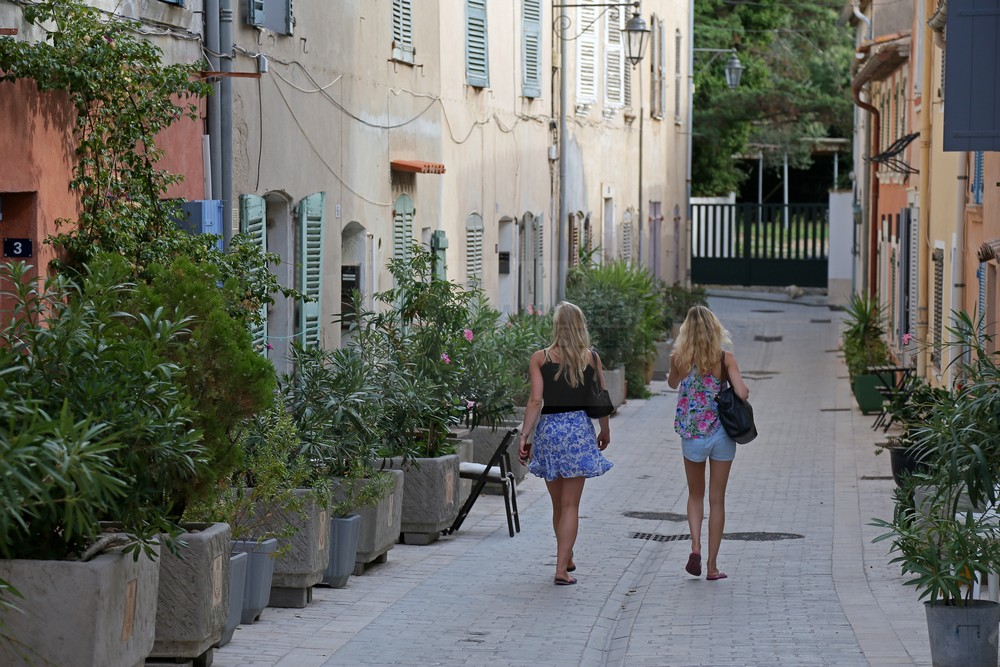 in den Straßen von Saint-Tropez in den Straßen von Saint-Tropez