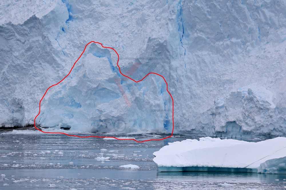 Kalbender Gletscher in Neko Harbor, Antarktis