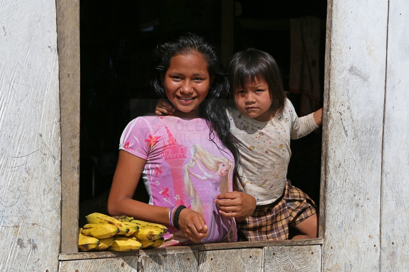 Kinder in Wohnhaus in Pevas am Amazonas am 07.01.2015 Kinder in Wohnhaus in Pevas am Amazonas am 07.01.2015