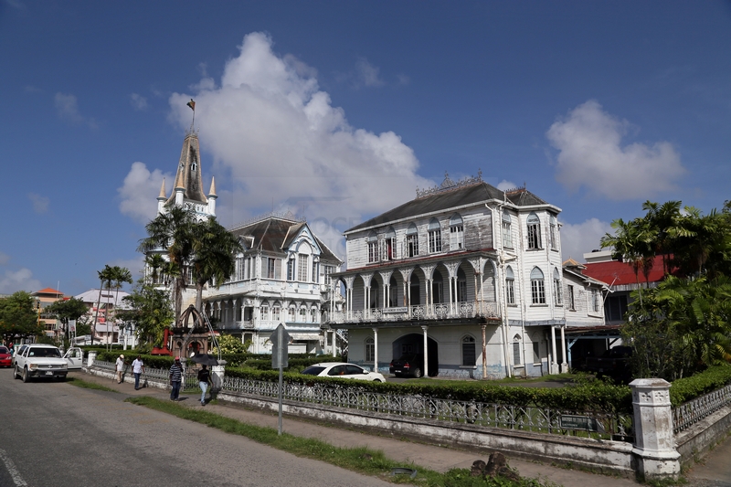 Koloniale Architektur in Georgetown Guyana am 21.01.2015