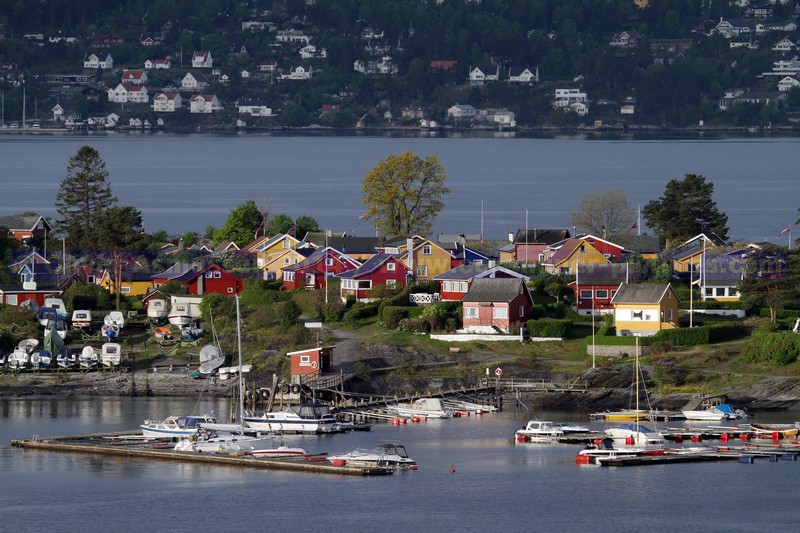 malerische Dörfer im Oslo Fjord