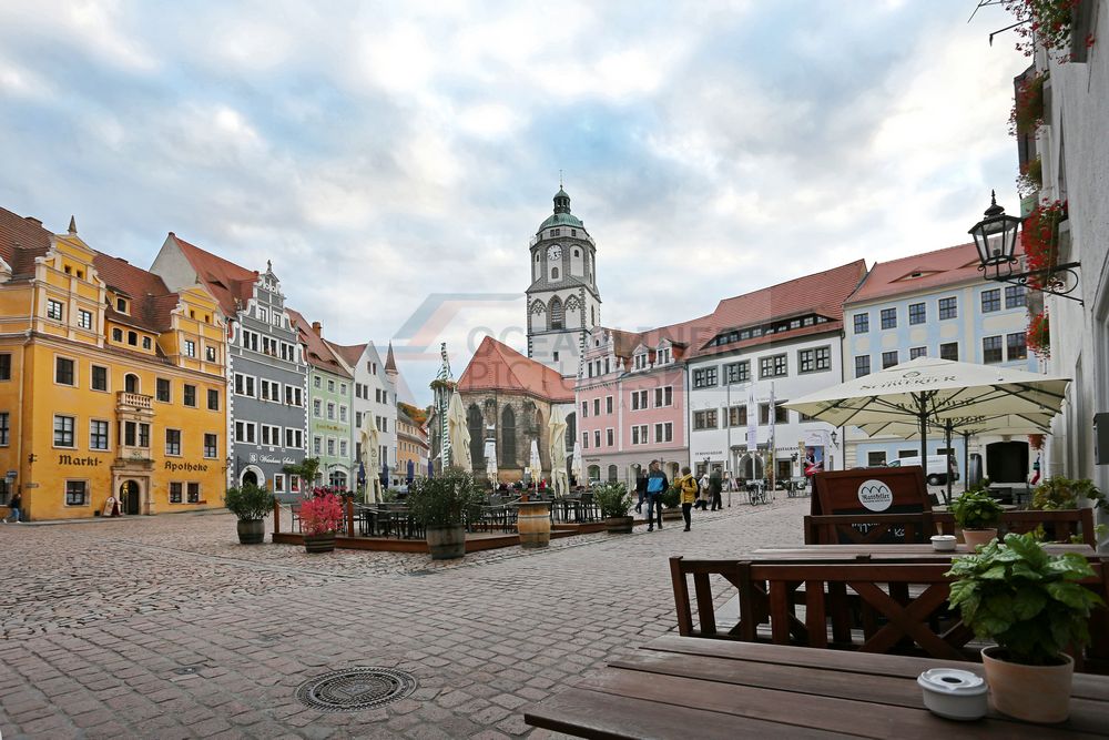 Marktplatz und Frauenkirche in Meißen Marktplatz und Frauenkirche in Meißen