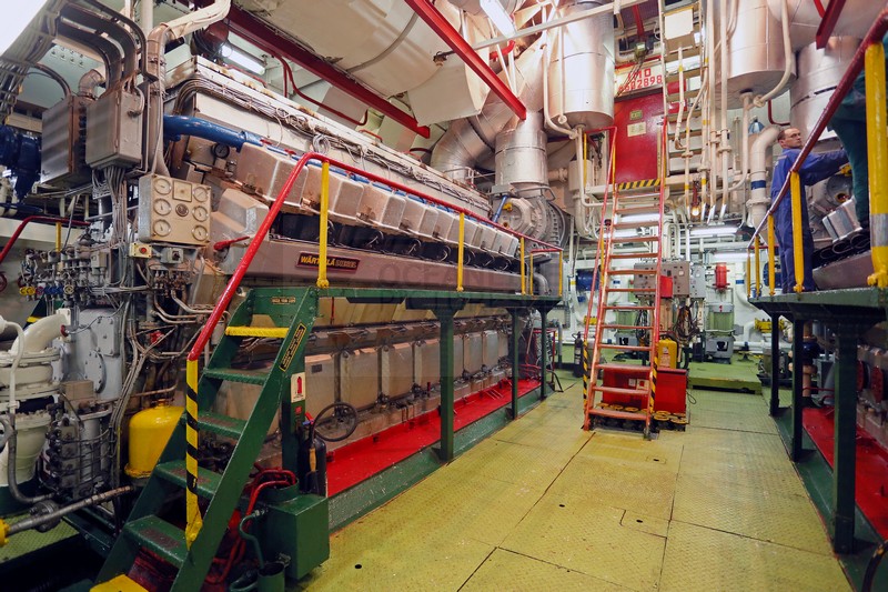 Maschinenraum Ocean Majesty mit Dieselmotoren Maschinenraum Ocean Majesty mit Dieselmotoren