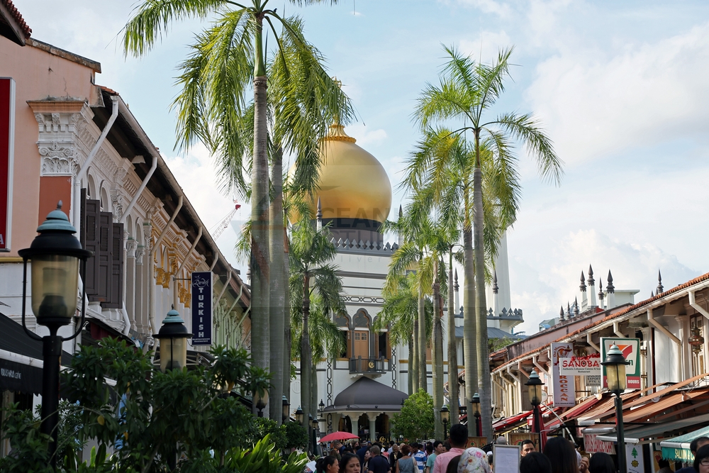 Masjid Sultan Moschee und arabisches Viertel in Singapur, 30.01.2016