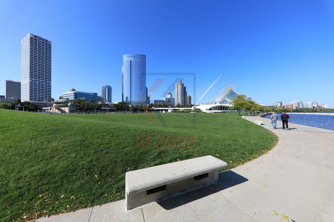 Milwaukee art museum waterfront und skyline