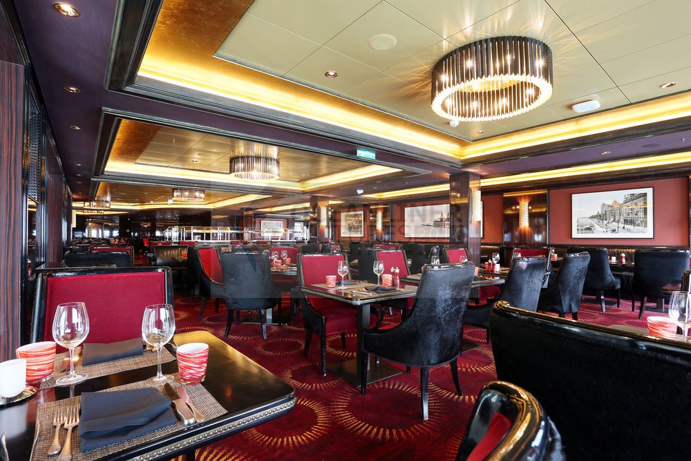 Moderno Churrascaria Restaurant Norwegian Epic dinner set up