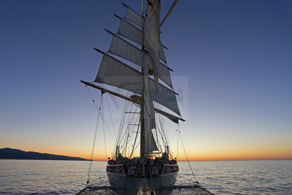 Morgendämmerung an Bord der Star Flyer vor Monaco