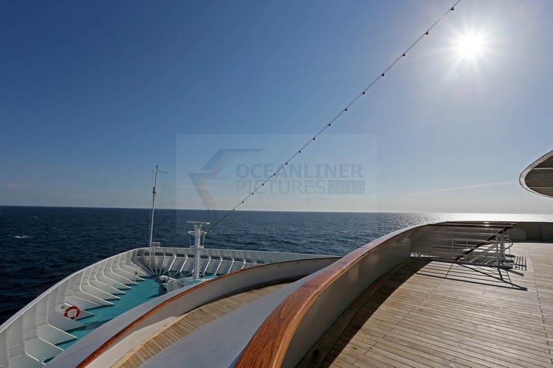 Morgens an Deck MS Artania