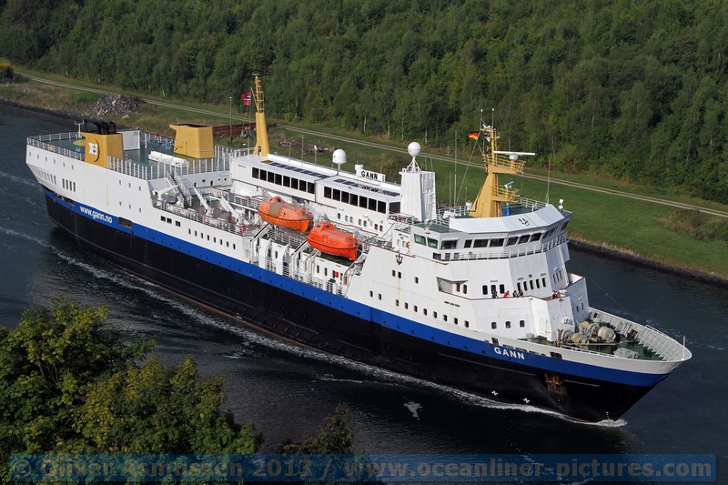 MS Gann im Nord-Ostsee-Kanal