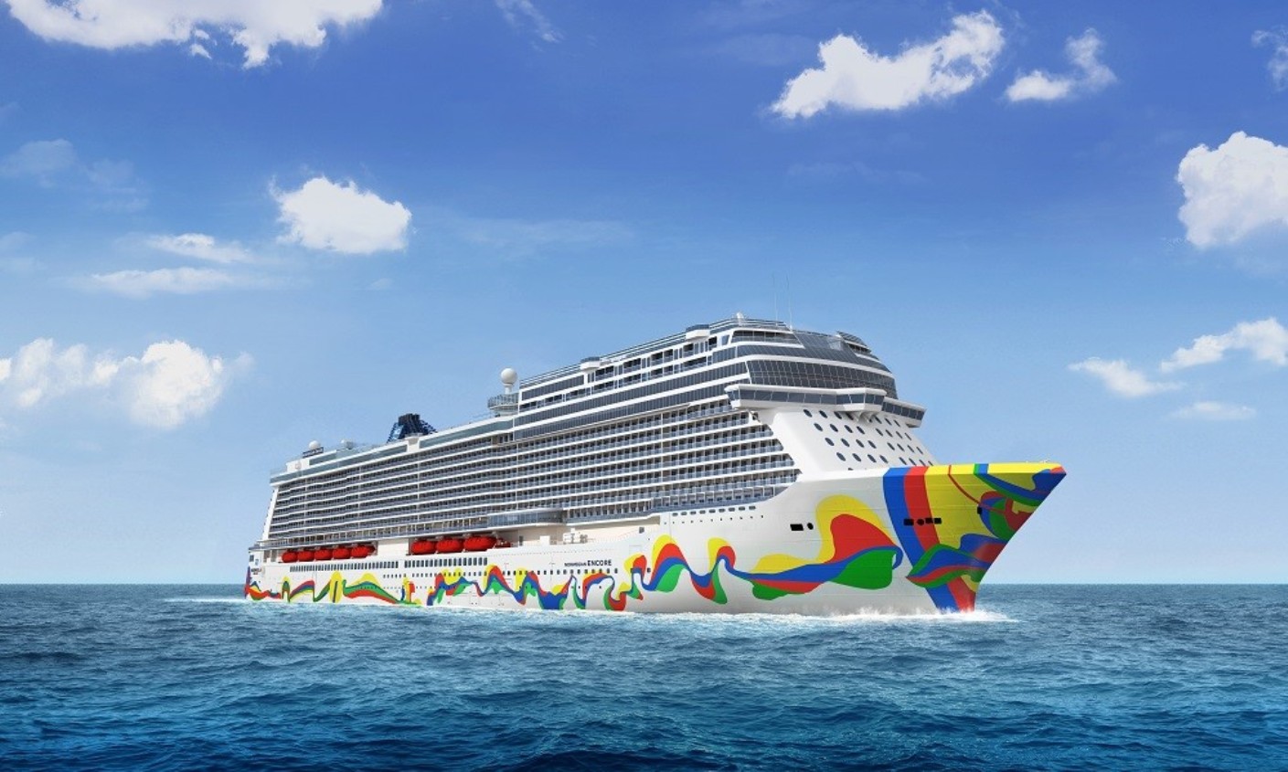 Rumpfbemalung der Norwegian Encore enthüllt Rumpfbemalung der Norwegian Encore enthüllt