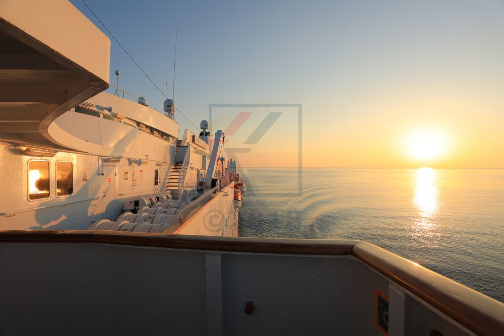 Ocean Majesty am Abend auf See in Richtung Kopenhagen